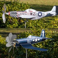 Household Garden Windmill Airplane Wind Spinners Weatherproof Stainless Steel Wind Powered Wind Catcher Garden Art Decorations