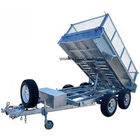 10*6 Tandem Cage Trailer With Ramp Galvanized Hydraulic Tipping Trailer Box and Tipper Trailers 4000kg ATM (Electric Brake)