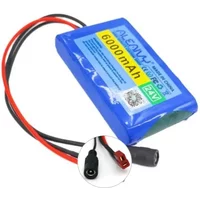 24V 6000mAh 6s1p 18650 rechargeable lithium battery pack with BMS, suitable for 25.2V low-power electric commuting tools