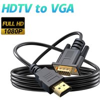 HDTV Male to VGA Male 1080P 60Hz HD Compatible Cable to VGA Adapter Digital to Analog for Computer Laptop