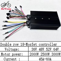 60A 3-Mode Sine Wave BLDC Controller 2000W-3000W 36V-64V, For UART 2 Protocol S866 V889 SW900 LCD Display Mountain EBike Scooter image 3