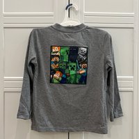 Children's Long Sleeve Cotton T-Shirt Cartoon Creeper Print Pure Cotton Kids' Top for Boys Spring Autumn Wear
