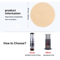 57mm/62mm Coffee Filter Paper Espresso Coffee Maker Portafilter Replacement Filter Paper For Aeropress Coffee Accessories