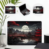 2 Pieces, Cartoon Deep Mountain Moon Design Computer Skin, Universal Vinyl Scratch Resistant Sticker, Universal for Mac Books