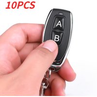 10pcs 433MHZ Remote Control Auto 2 Channel Code Electric Learning Code Gate Garage Door Opener with Keychain