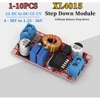 1-10Pcs XL4015 5A DC to DC Power Converter 8-34V to 1.25-32V CC CV LED Driver Step Down Charging Board Lithium Charger Module