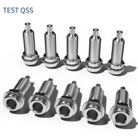 QSS 10pcs 4mm Banana Socket Metal M6 Hexagon Nut Cutout Panel Socket Binding Post Electric Connector