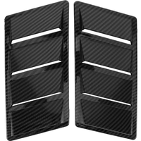 2 Pcs Universal Hood Air Vents For Scoop Cover Engine Exhaust Headers Durable Abs Material Gill Design Car Hood Scoop Vent