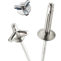 50 Stück Silber Pop Folding Blindnieten Aluminiumlegierung Nieten 3,2 mm 4,0 mm 4,8 mm Bolzen Stahlschaft Dorn Auspuffnieten Befestigungselemente