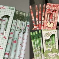 4Pcs 0.5mm Mechanical Pencil with Eraser Smooth Writing Automatic School Supplies
