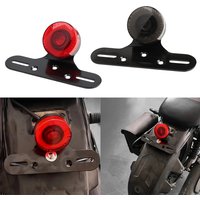 Vintage Round LED Motorcycle Stop Rear Light Motorbike Brake Tail License Plate Indicator For Kawasaki Choppers Suzuki Yamaha