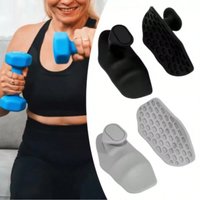 2Pcs Silicone Gym Gloves Black Anti-Slip Sweatproof Callus Protection for Barbell Dumbbell Strength Training Fitness Sports