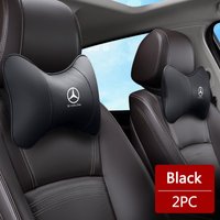 Leather Car Seat Headrest Memory Foam Comfort Neck Pillow Auto Interiors For Mercedes Benz AMG A C E S Class W203 W220 W206 W205