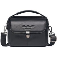 Herren Kleine Umhängetasche Gürteltasche aus Echtem Leder Multifunktionale Geschäfts-Messenger-Tasche Mini-Handtasche