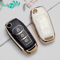 TPU Folding Car Key Cover Case for Ford S Max Kuga2 Focus MK3 Ecosport Ranger Fiesta Mondeo Mk4 Escort Everest 2019 Protector