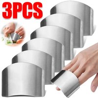 1-3pcs Stainless Steel Finger Guard Cutting Shiel Adjustable Vegetable Cutting Thumb Guard Finger Protector Tools Kitchen Gadget