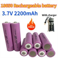 Brandneue 3,7V 2200 mAh 18650 Spitze mit Ladegerät für LED-Taschenlampe Wecker LED-Licht Kinderspielzeug wiederaufladbarer Akku