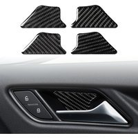 4pcs Auto Interior Carbon Fiber Car Inner Door Bowl Sticker Decoration Trim Decals Styling For Audi A3 S3 8V 2014-2019