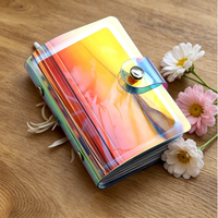 Mini Photo Album 36 Pockets Portable Photo Card Holder For Mini Instant Films Idol Photocards ID Bank Cards Cute Snap Button Sto