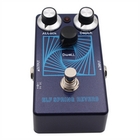 A73E-ELF SPRING REVERB Guitar& Bass Effect Pedal Featuring Vintage Voiced Reverb Echo, Creepy Analog/Digital Reverb, True Bypass