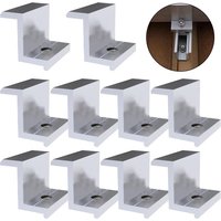 10Pcs Aluminum Alloy PV End Clamps Solar Photovoltaic Brackets For Solar Module Panel Racking Mounts Accessories