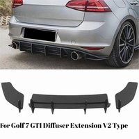 Dla Volkswagen Golf 7 GTI Przedłużenie Dyfuzora V2 Typ Ostrzowy Tylny Spoiler Listwa Powietrzna Modyfikacja Samochodu Akcesoria Tuningowe