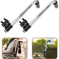 2PCS Elderly Wheelchair Push Handle Extender Stainless Steel Extension Handles Replacement Universal Wheelchair Accessories