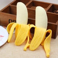 Novelty Sensory Fidget Toy for Anxiety Relief 1pc Simulated Banana Squishy Toy, Slow Rising Soft Squeeze Stress Ball,