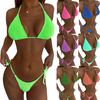 Sommer Sexy Bikini Hohe Taille Badeanzug Tanga Bikini Sets Solide Strand Anzug Bademode Biquini Schwimmen Badeanzüge frauen Kleidung