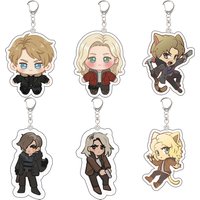 6pcs RE9 Requiem Acrylic Keychain Set Leon Grace Zeno Emily Cartoon Horror Game Fan Gift Backpack Accessories