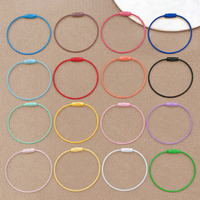10pcs/lot 47x50mm Iron Key Ring Colorful Keychain Rings Screw Lock Hooks Keychain For Jewelry Making Key Ring Findings Supplies