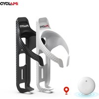 AliExpress CYCLAMI Bike Water Bottle Cage Ultralight Nylon Fiber Bottle Holder MTB Road Bicycle Water Bottle Bracket with GPS for Apple Find My APP