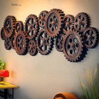 Steampunk Gear Metal Wall Art Industrial Mechanical Decor Vintage Workshop Themed Pub Garage Man Cave Decorative Metalwork