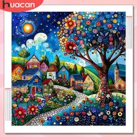 HUACAN Diamond Painting Adulte Tree Landscape House Full Kits Mosaic 5D Art Hobby Creative Handicrafts