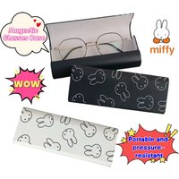 Miffy High-value Creative Magnetic Glasses Case Student Myopia Glasses Storage Box Portable Sunglasses Case PU Dirty Resistant
