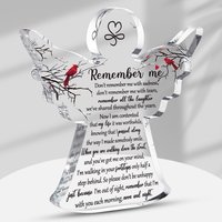 Sympathy Gift Bereavement Angel Red Cardinal Memorial Table Decor