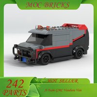 MOC Technical Truck Movie A-Team GMC Vandura Van Speed Vehicles SWAT Team Car Sets Building Blocks Kid Toys Christmas Gifts