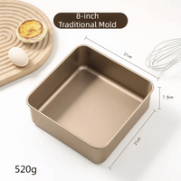 Thickened Carbon Steel Square Baking Pan Multisize Heavy Duty Metal Cake Baking Sheet Deep Rectangular Food Safe Coating