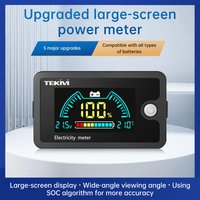 DC 8-100V LCD Digital Voltmeter Ternary/Lithium Iron Phosphate/Lead Acid Battery Capacity Indicator With Temperature Alarm