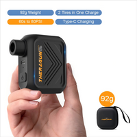 AliExpress THERAGUN Mini Portable Bicycle Pump Rechargeable Electric Air Inflator, 5V Type-C Bike Accessories for Bike Schrader Presta Tires.