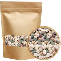 Natural Decorative Pebbles Rocks Polished Tterrarium Gravel White Stones with Red, Green, and Yellow Pastel Accents Mixed Color
