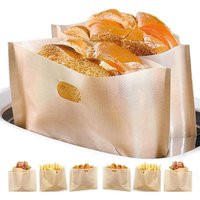 **4Pcs Non Stick Reusable Heat-Resistant Toaster Bread Bags Cheese Sandwich Fries Heating Bags Cooking Tools Kitchen Accessories