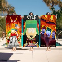 South Cartoon Parkes Classic Movie Bath Towel Microfiber Soft Water Absorbing Breathable For Girl Kids Decorative Beach Towel