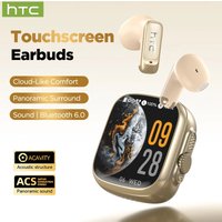 AI Translate Earphones HTC NE72 Wireless Bluetooth Earbuds LED Touch Screen HiFi Stereo Audio Noise Cancellation Technology