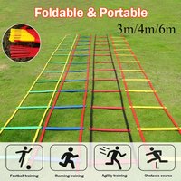 Adjustable 3m/4m/6m Agility Ladder for Football & Basketball Speed And Footwork Training Soft Rung Training Aid