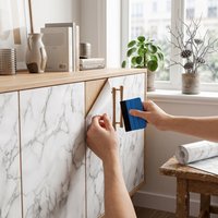 White Marble Contact Paper Peel and Stick Wallpaper Waterproof Self Adhesive Vinyl Film for Kitchen Bathroom Cabinets Home Decor