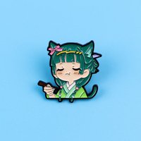 Anime Healing Girl Enamel Pin Japanese Character Brooches Lapel Pins for Backpacks Jeans Brooches Adorn Jewelry Accessories Gift
