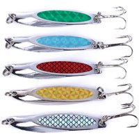 Fishing Baits Metal Spoon Lure 21g 7cm Metal Bass Baits Spoon Fishing Lure 4# Hook Metal Lure Fishing Tackle