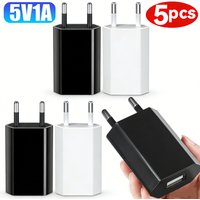 1-5Pcs Universal Mini 5V EU Plug USB Fast Charging Phone Charger USB Power Adapter Wall Charger For iPhone Samsung Xiaomi Redmi