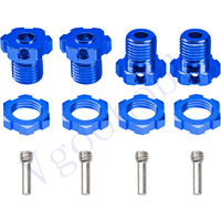 4Pack Aluminum 17mm Splined Wheel Hex Hub Nut for Traxxas E-Revo Revo 3.3 E-Maxx Summit Slayer Pro 4X4 1/10 RC Monster Truck